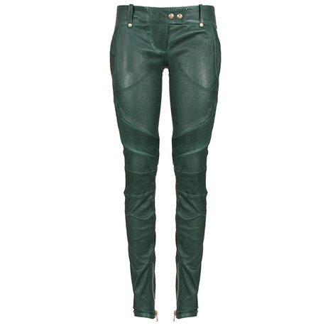 Swana Green Leather Pants