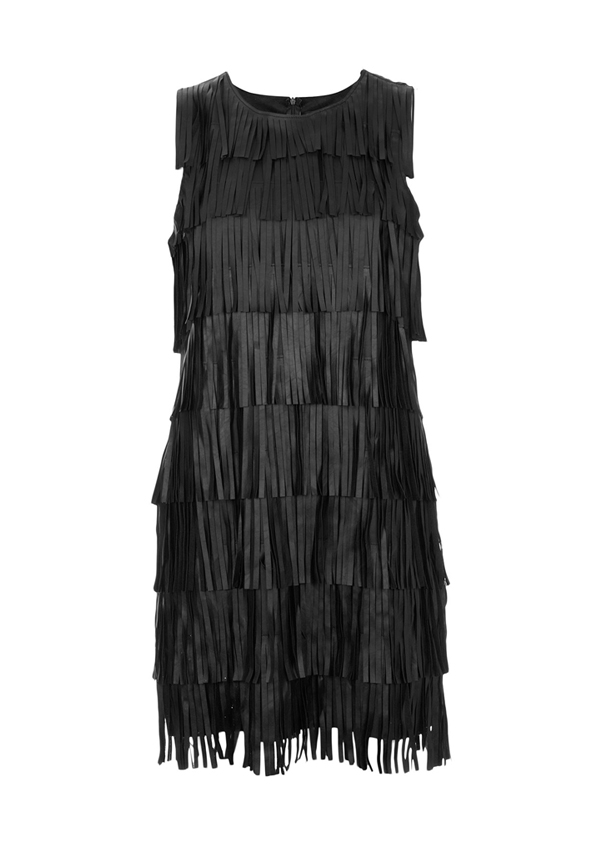 Tiksas Leather Fringe Dress