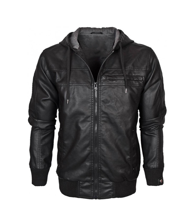 Mortelle Hooded Bomber Jacket - Leather4sure Men