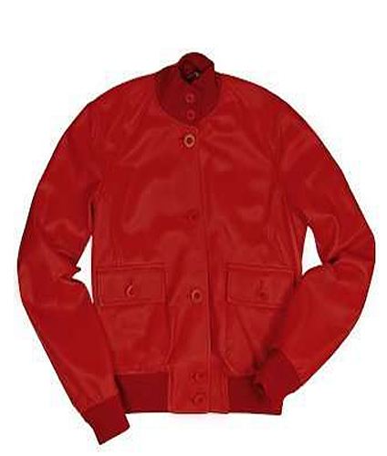 Carmine Red Bomber Jacket