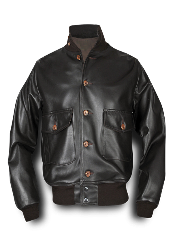 Ravez A2 Bomber Flight Jacket - Leather4sure Black Bomber Jackets