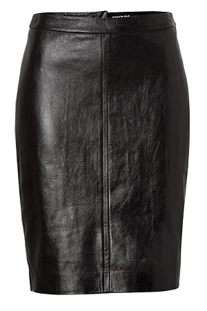 Sleek Ash Pencil Leather Skirt