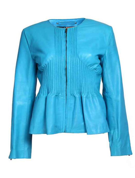 Simmona Blue Leather jacket