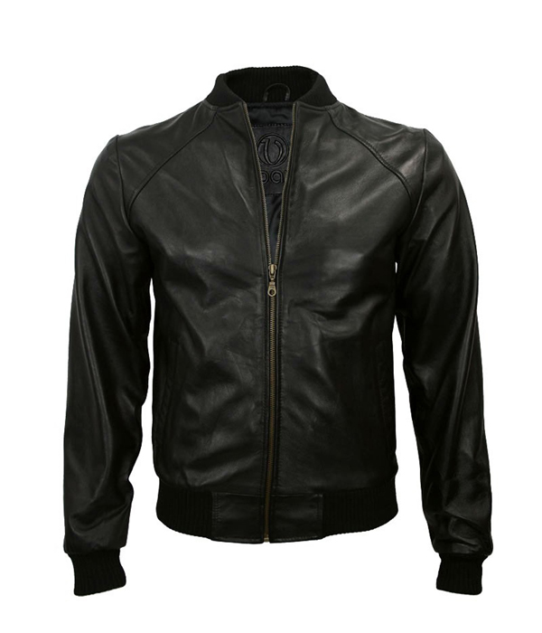 Trentz Black Varsity Bomber Jacket