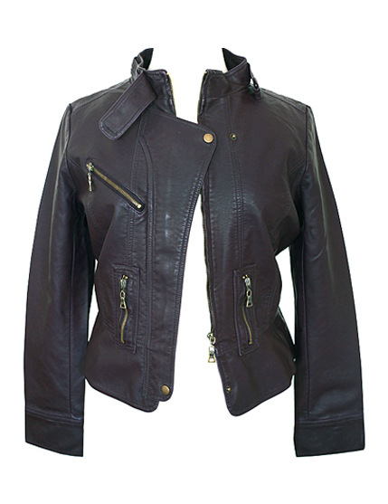 Elextra Plus Size Leather Motorcycle Jacket