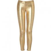 Switish Gold Leather Pants