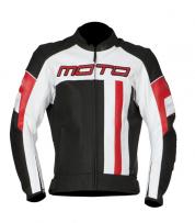 Lambert White Red Motorcycle Jacket