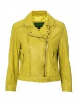 Temig Yellow Motorcycle Leather Jacket