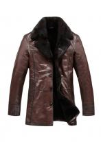 Derbez Fur Lined Leather Coat