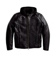 Chartdemz Hooded Harley Davidson Leather Jacket