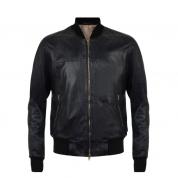 Briex Zip Leather Bomber Jacket