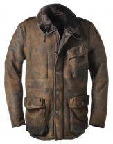 Vurve Mens Leather Shearling Coat