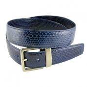 Imperial Blue Leather Belt