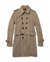 Sensousette Suede Leather Trench Coat