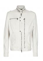 Bikerz Motorcycle White Leather Jacket