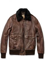 Boianez Weathered Shearling Bomber Jacket