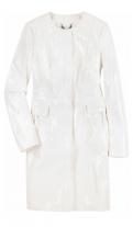 Humo White Leather Coat