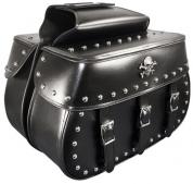 Bonz Leather Crossbones Saddle Bag