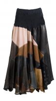 Midez Long Leather Skirt