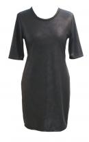 Bitolino Leather Belted Dress - Leather4sure Black Leather Dresses