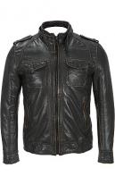 Matrix Leather Trench Coat - Leather4sure Men