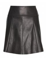 Vibtler Leather Knee Length Skirt