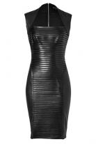 Epicurean Allure Leather Dress