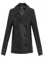 Brunst Leather Pea Coat