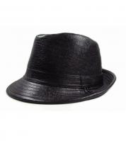 Fentred Leather Pork Pie Hat