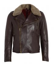 Ionix Shearling Aviator Bomber Jacket