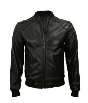 Trentz Black Varsity Bomber Jacket